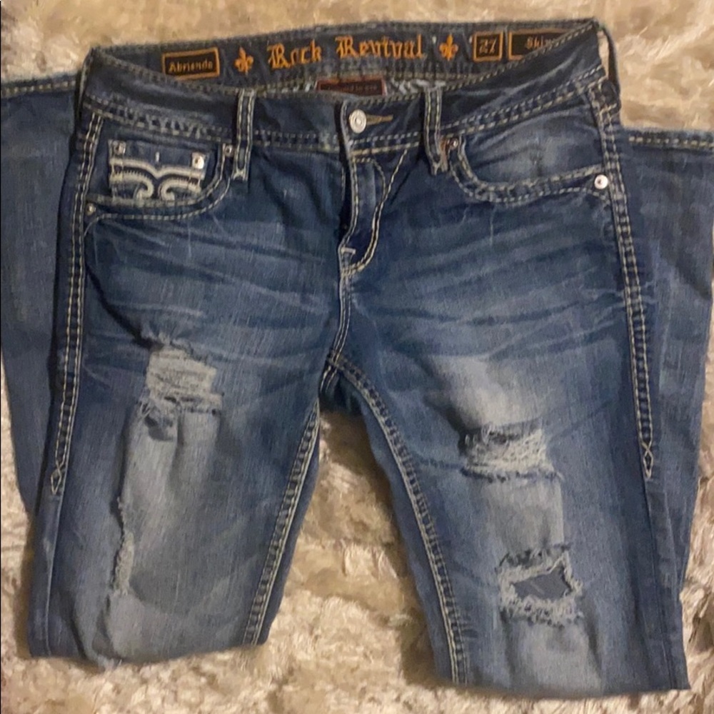 27 rock revival skinny jeans